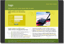Wide Green Landing Page Template - CnoteWebsites.com